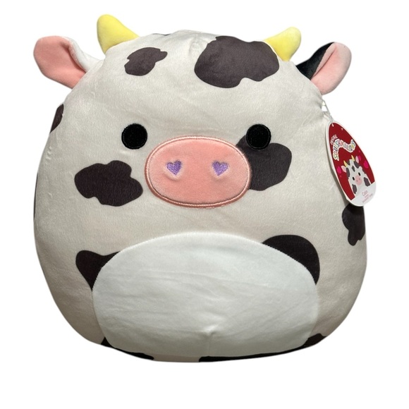 Squishmallows Colin Valentines Cow kellytop 16” XL Plush Stuff Animals 2022 NWT - Picture 1 of 8